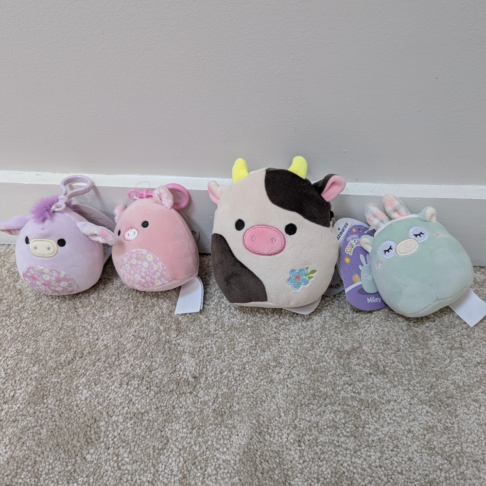 Easter Squishmallow 4 Pack Bundle- Peter, Miley, Delzi, and Connor